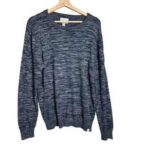 EVERYDAY GOODS BY Rhythm Knit Sweater Crewneck Pullover marble Blue huckberry M